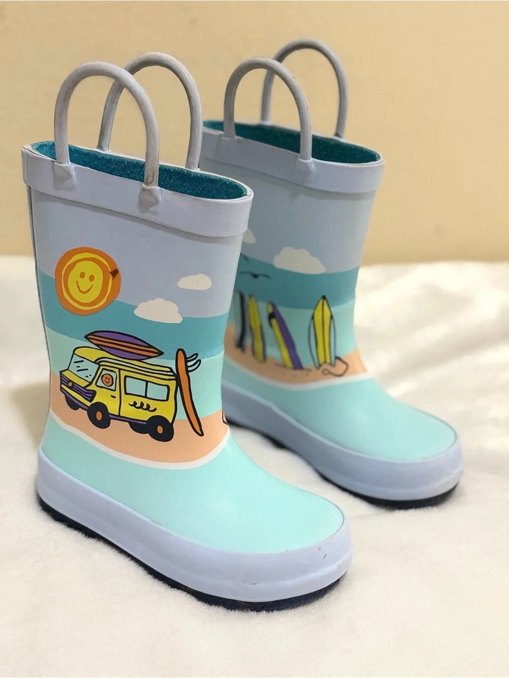 Cat & Jack Kids Yellow Rain & Snow Boots